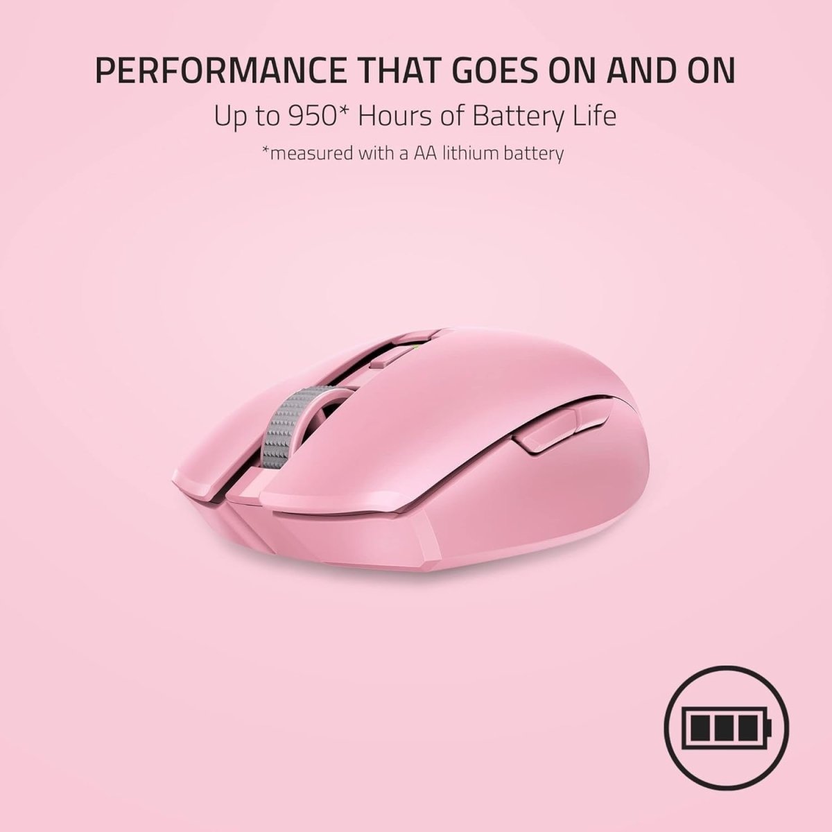 Ultra Light Wireless Gaming Mouse 950H Battery 2.4G Bluetooth Pink - Kwikley