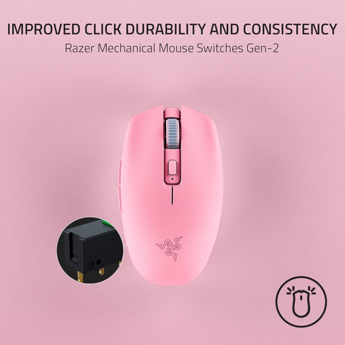 Ultra Light Wireless Gaming Mouse 950H Battery 2.4G Bluetooth Pink - Kwikley