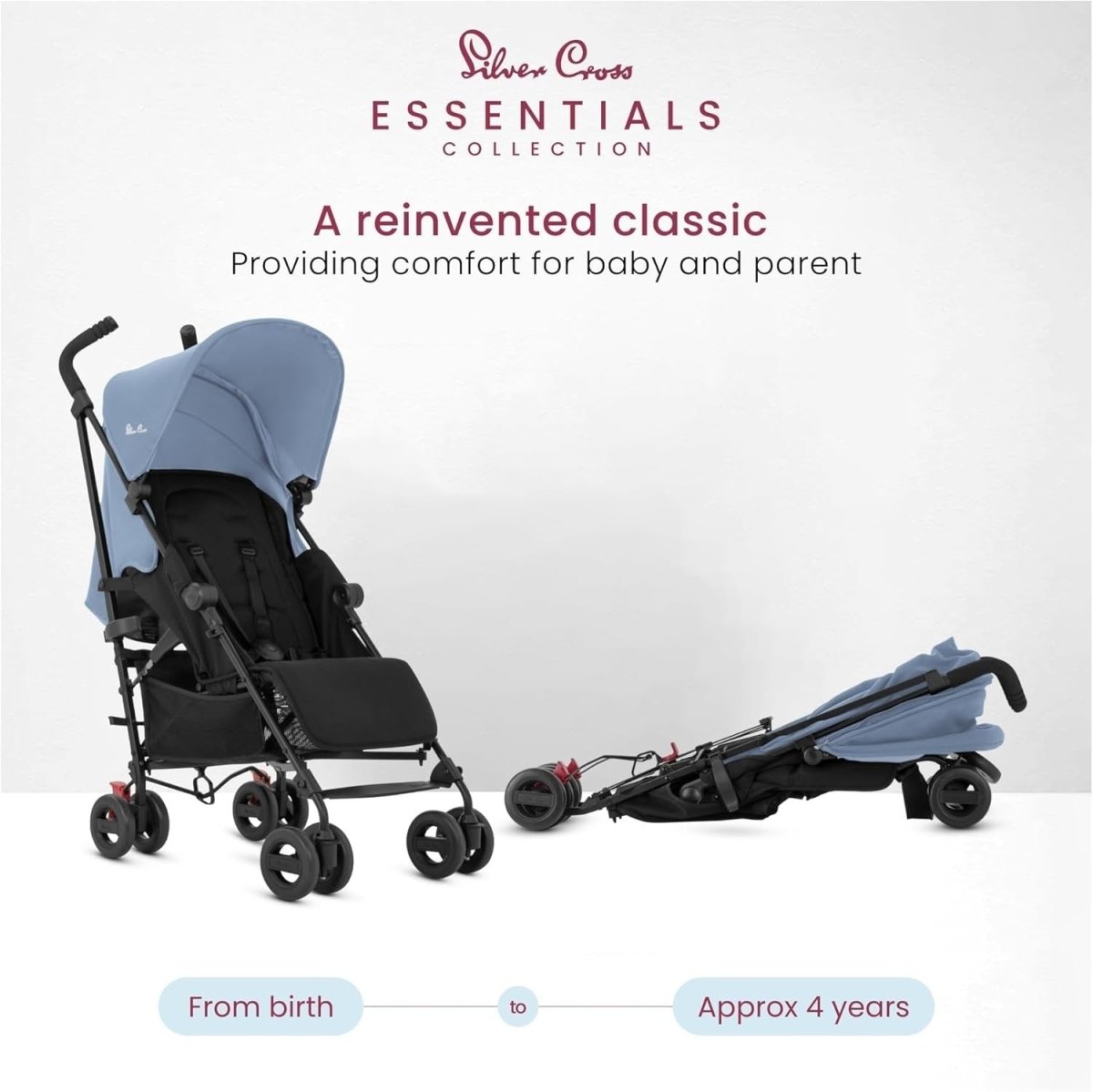 Ultra Lightweight Travel Pushchair with Footmuff Umbrella Buggy 0–4Y - Kwikley