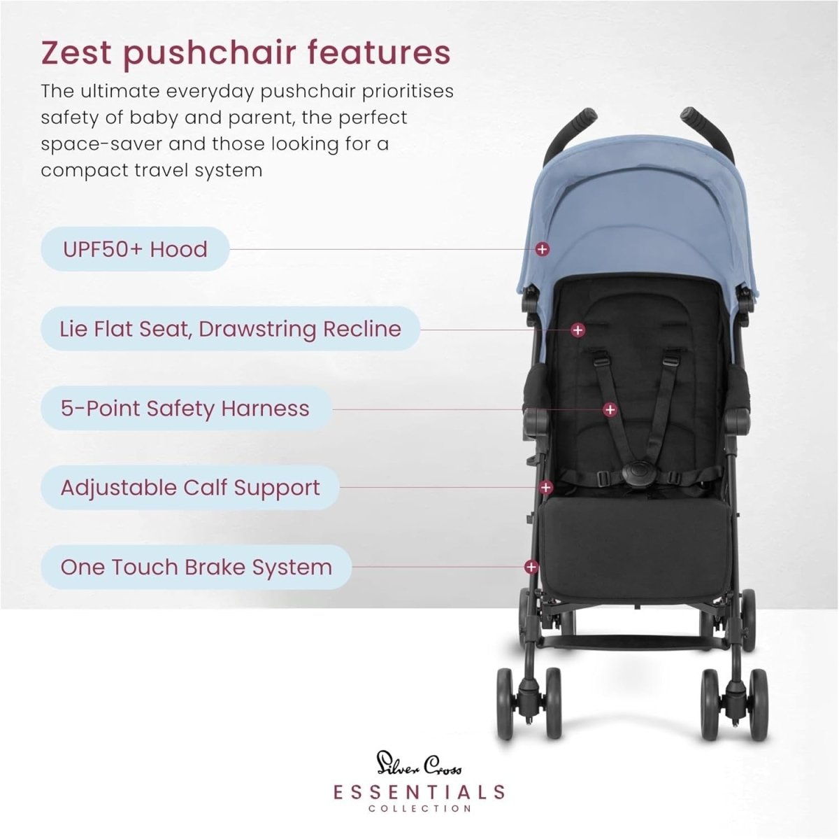 Ultra Lightweight Travel Pushchair with Footmuff Umbrella Buggy 0–4Y - Kwikley