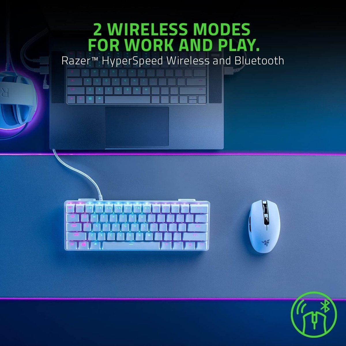 Ultra Lightweight Wireless Gaming Mouse 950H Battery Bluetooth 2.4G - Kwikley