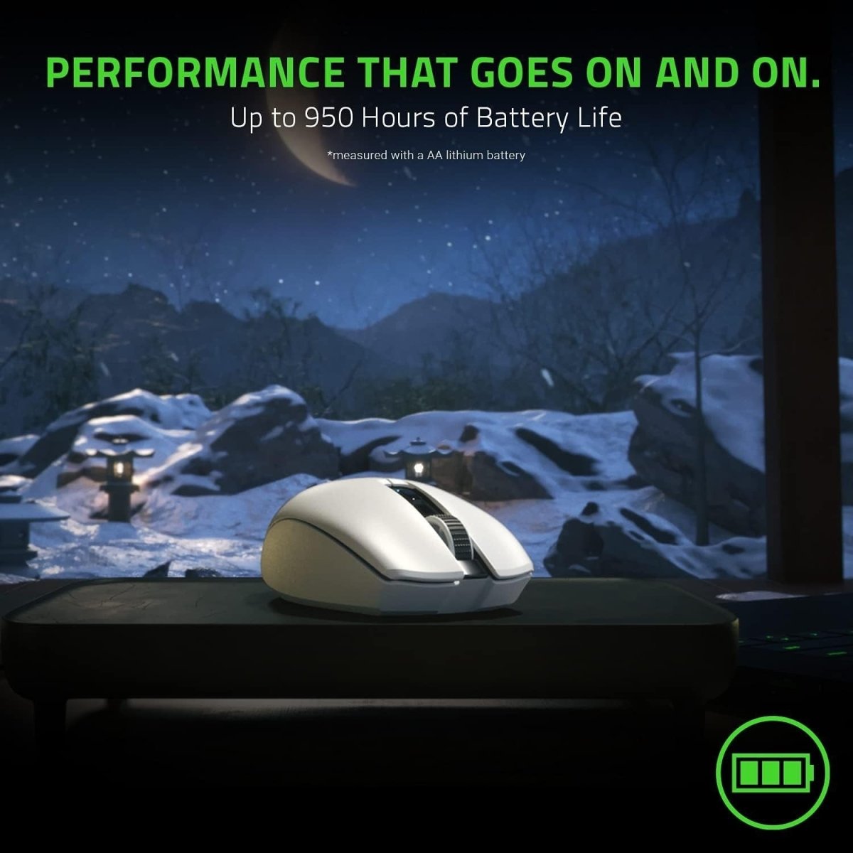 Ultra Lightweight Wireless Gaming Mouse 950H Battery Bluetooth 2.4G - Kwikley