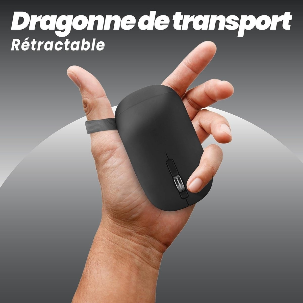 Ultra Slim Wireless Mouse Bluetooth & USB Dual Mode Quiet Black - Kwikley