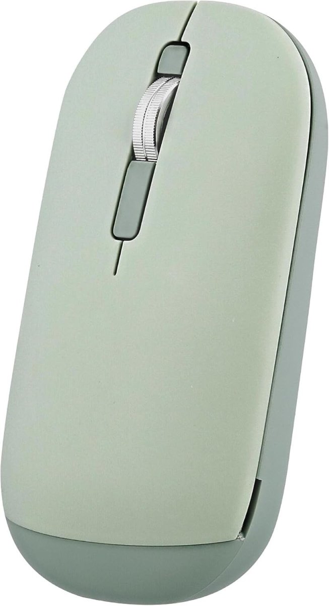 Ultra Slim Wireless Mouse Bluetooth & USB Dual Mode Quiet Green - Kwikley