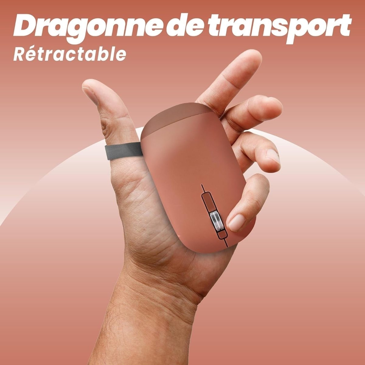 Ultra Slim Wireless Mouse Bluetooth & USB Quiet Portable Red - Kwikley