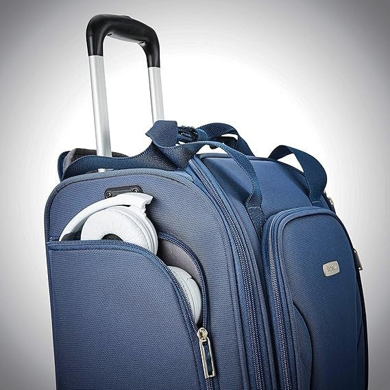 Underseat Spinner Carry On Suitcase with USB Port 4 Wheel Cabin Luggage - Kwikley