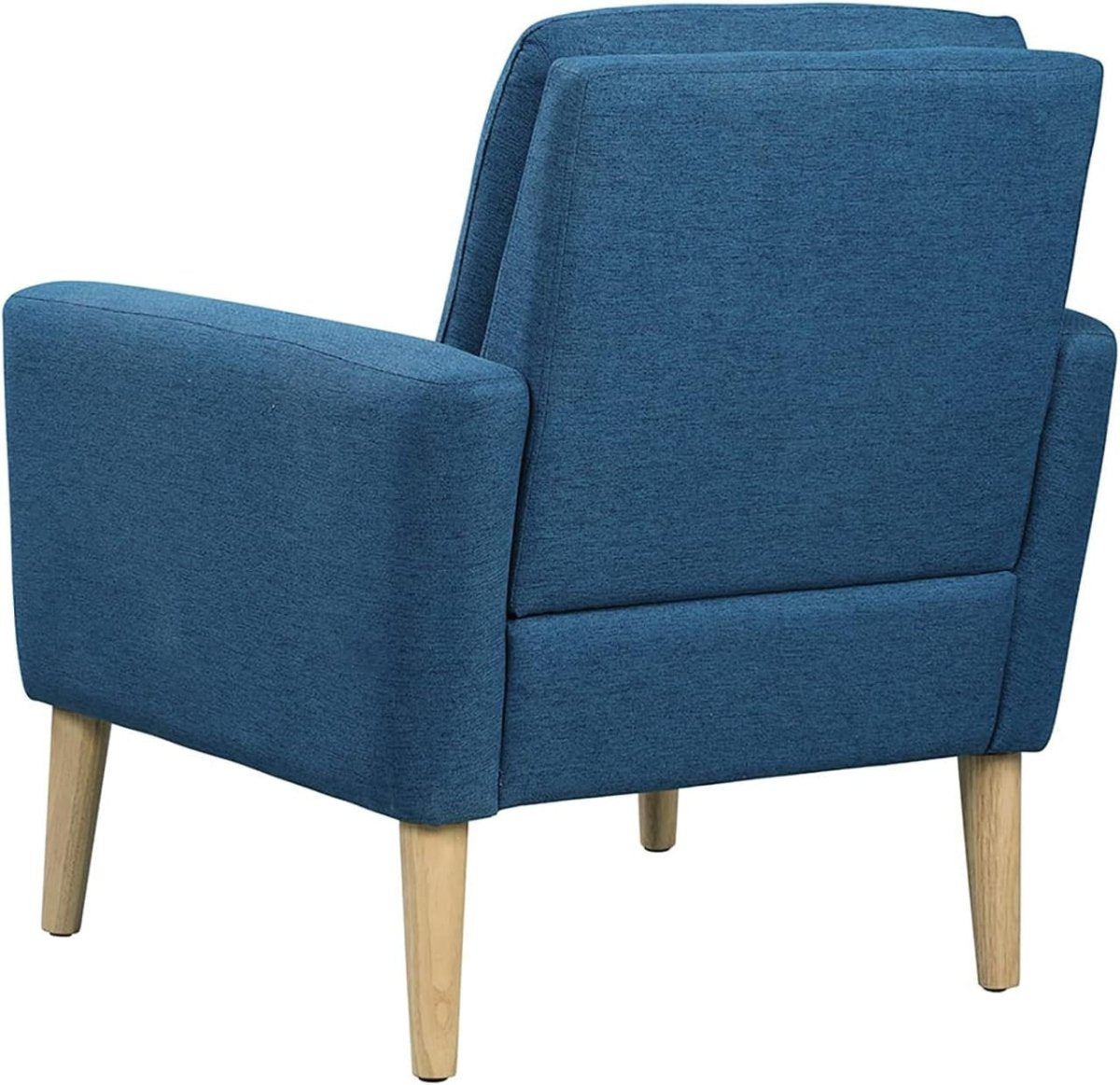 Upholstered Accent Armchair Lounge Chair Solid Wood Legs Blue - Kwikley