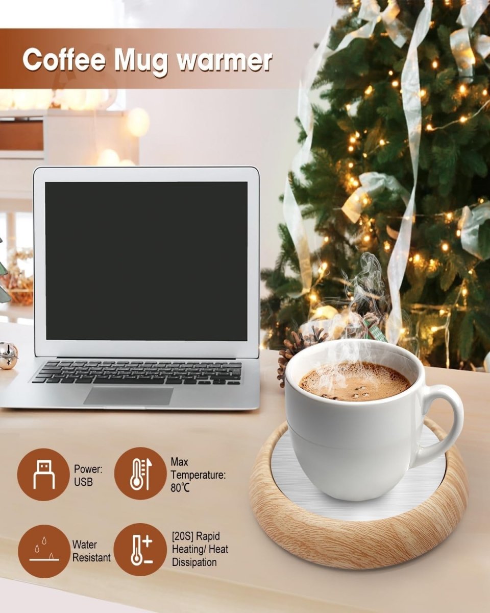 USB Coffee Mug Warmer 10cm Desk Cup Heater Keep Warm Plate 5V - Kwikley