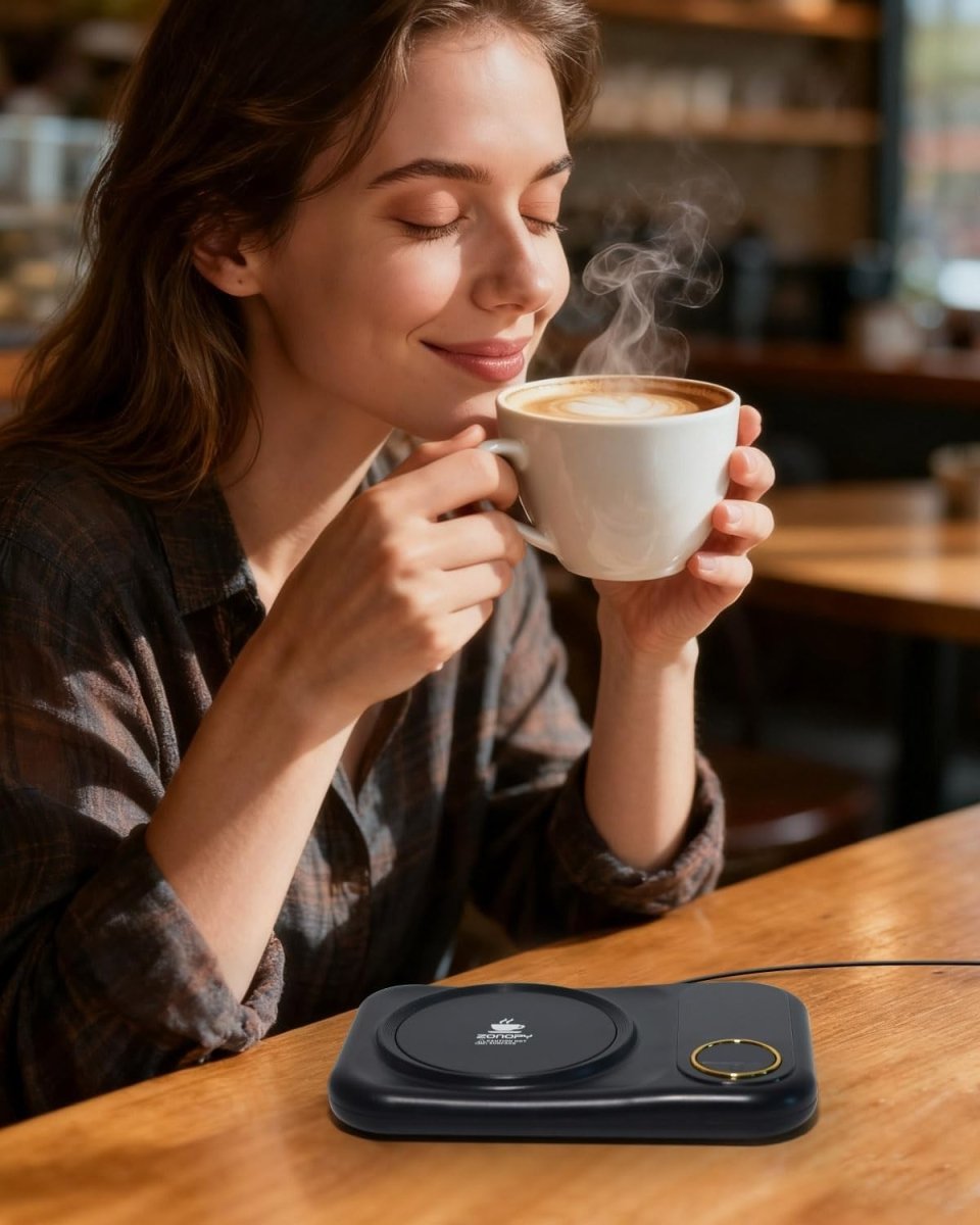 USB Coffee Mug Warmer 3 Temp 65°C Desk Cup Heater Plate - Kwikley