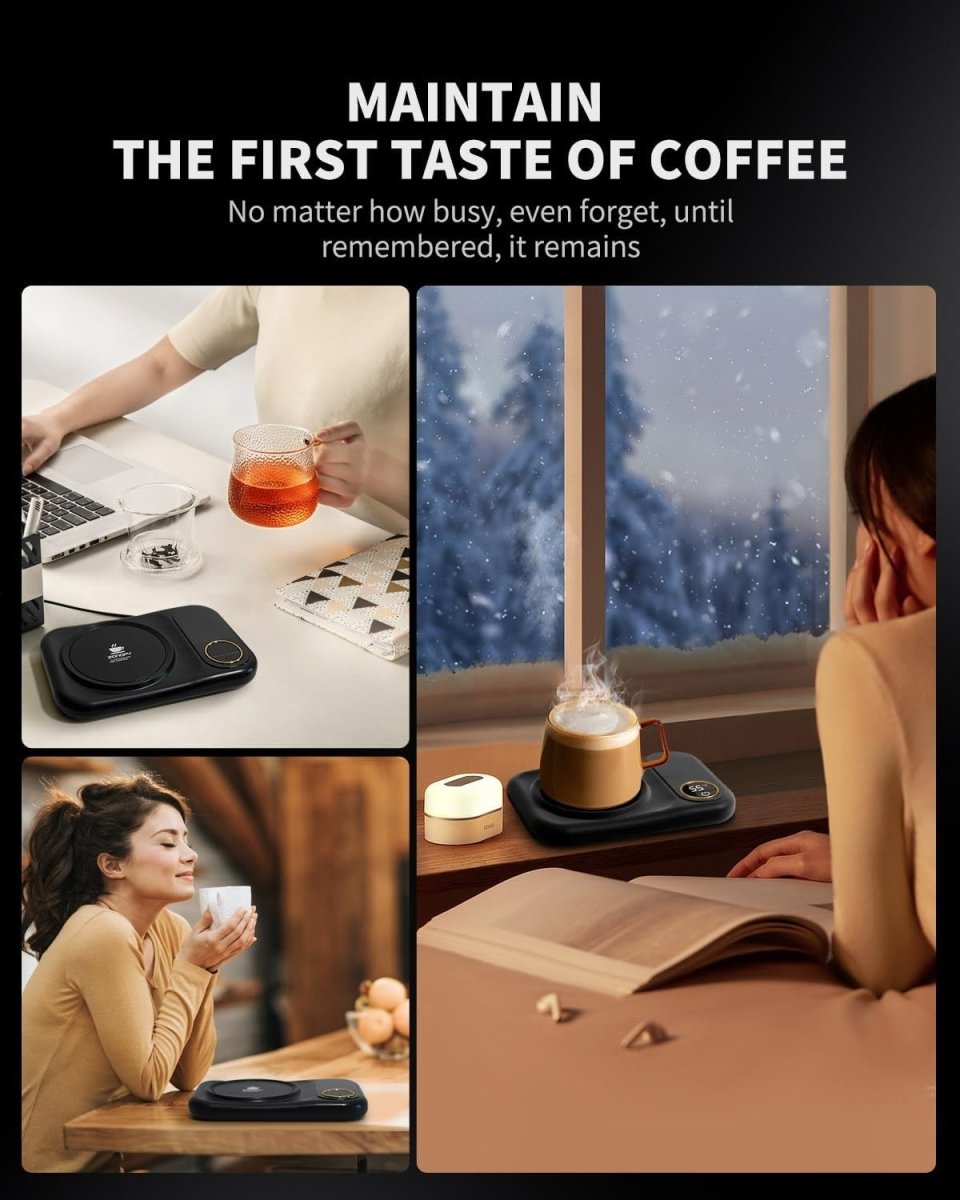 USB Coffee Mug Warmer 3 Temp 65°C Desk Cup Heater Plate - Kwikley