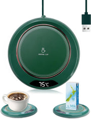 USB Coffee Mug Warmer 3 Temp LED Display 8H Auto Off - Kwikley