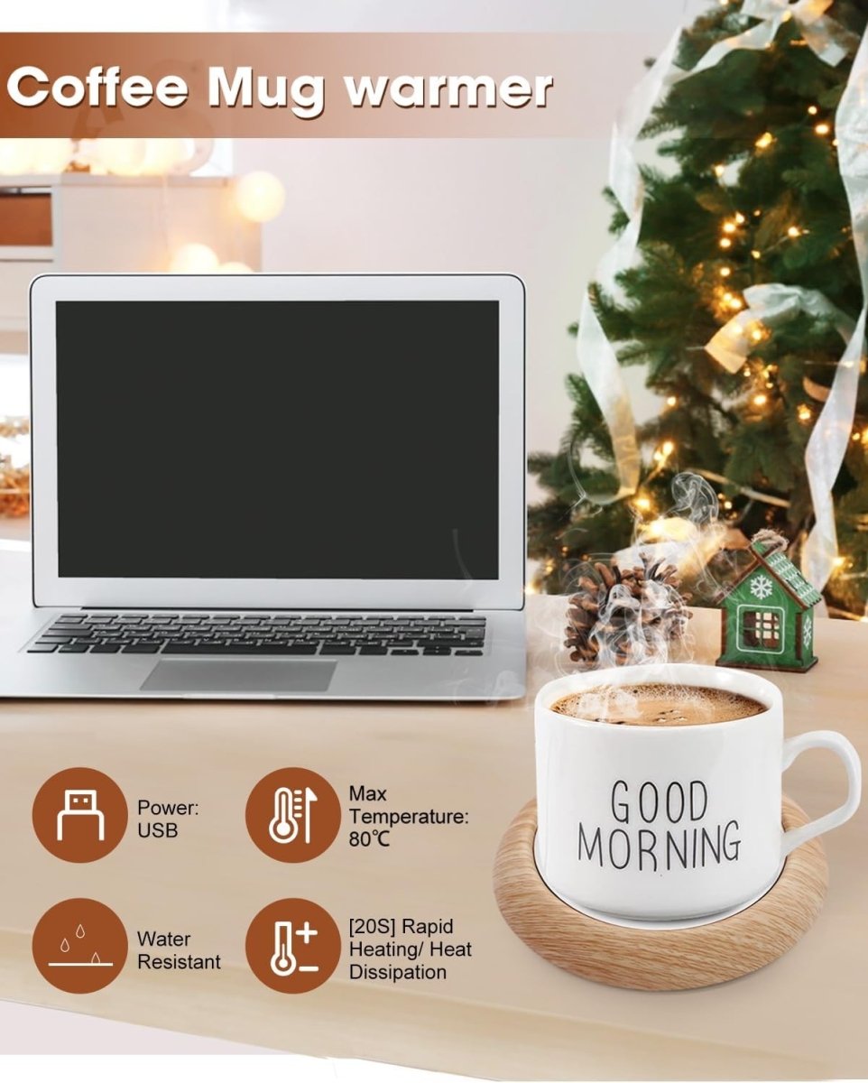 USB Coffee Mug Warmer Desk Cup Heater 7.5cm Keep Warm Plate 5V - Kwikley