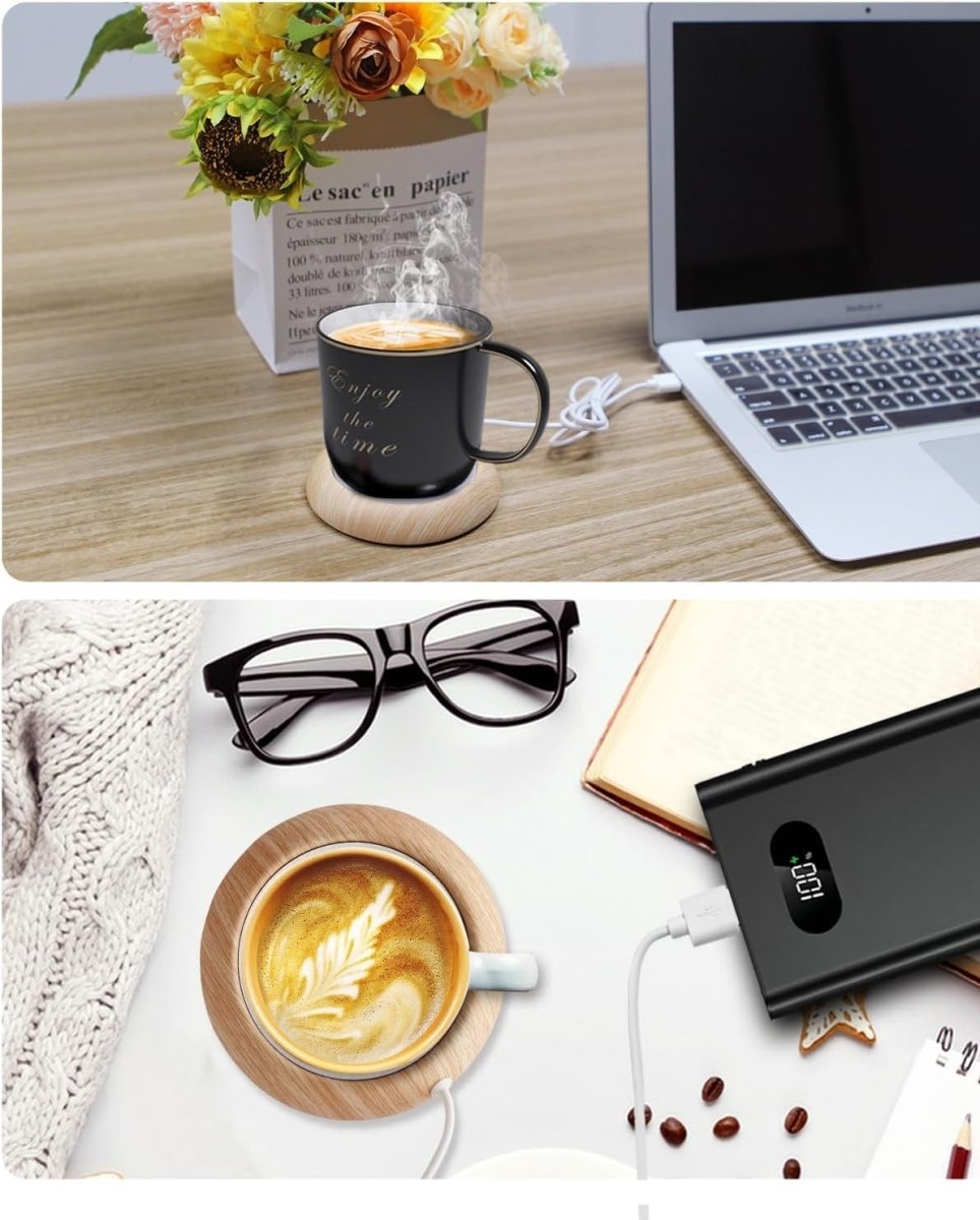 USB Coffee Mug Warmer Desk Cup Heater 7.5cm Keep Warm Plate 5V - Kwikley