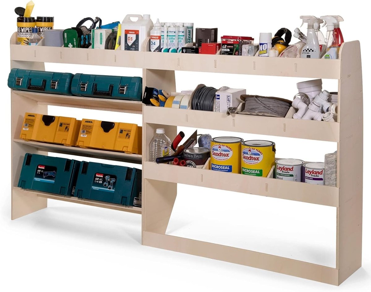 Van Racking System LWB Tool Storage Shelves for Proace 2016 - Kwikley
