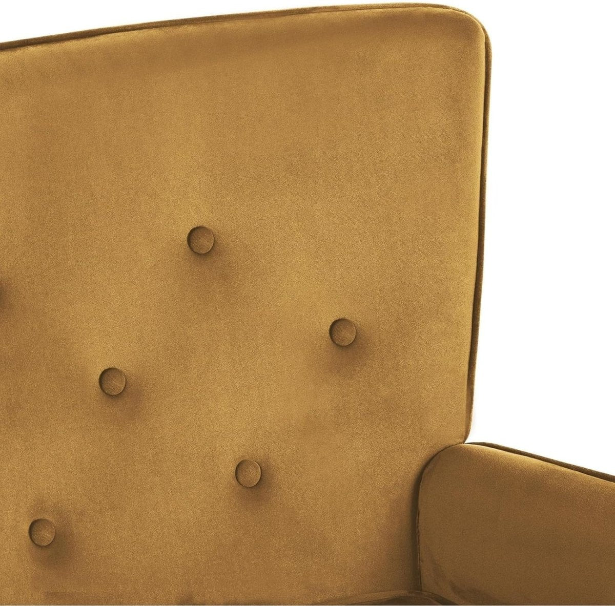 Velvet Accent Chair Armchair Wingback Comfy Seat Reading Lounge Yellow - Kwikley