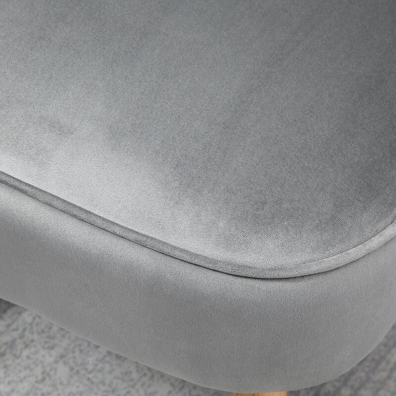 Velvet Accent Chair Gold Legs Modern Armchair for Bedroom Living Room Office - Kwikley