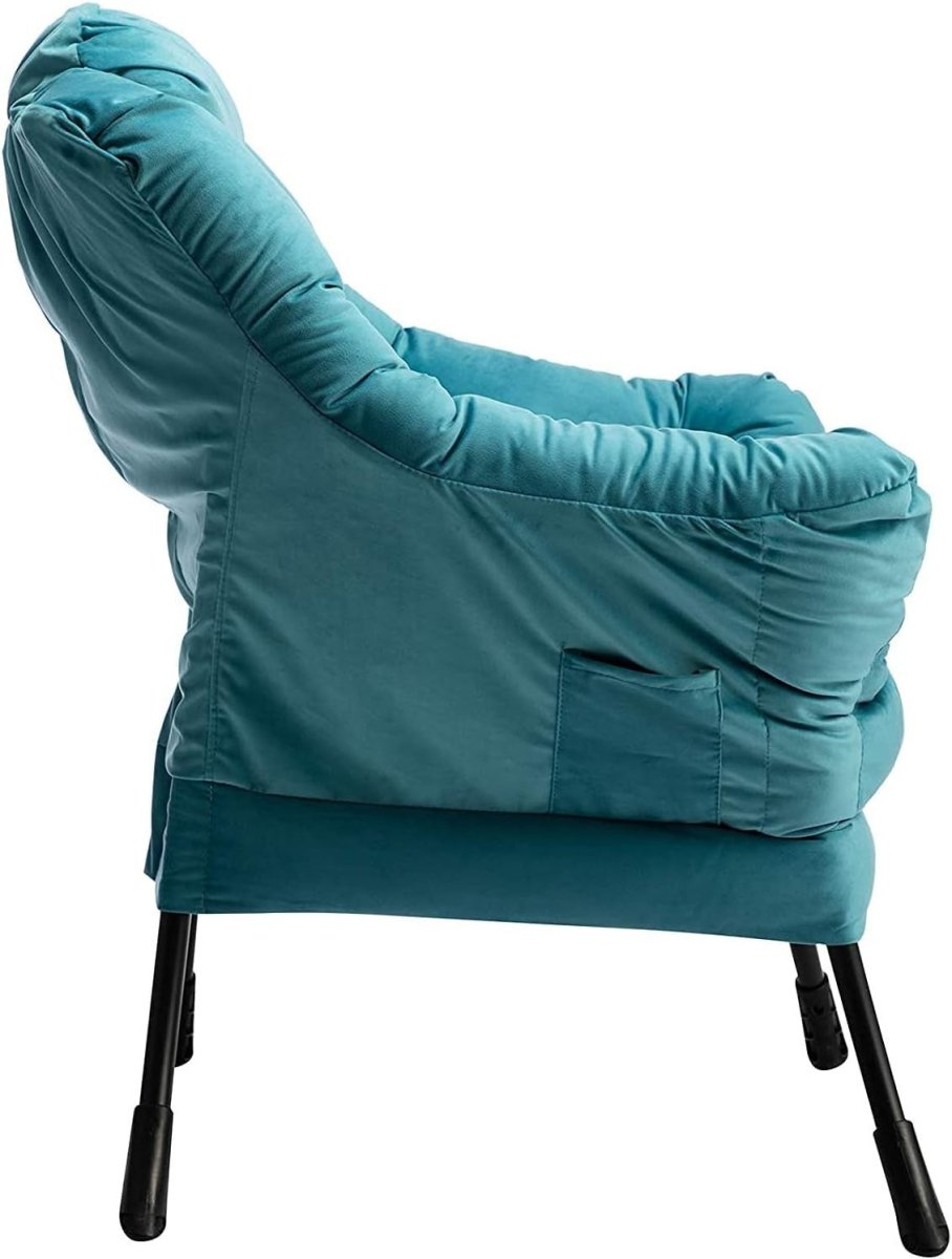 Velvet Comfy Armchair Accent Chair for Bedroom Living Room Relax Seat - Kwikley