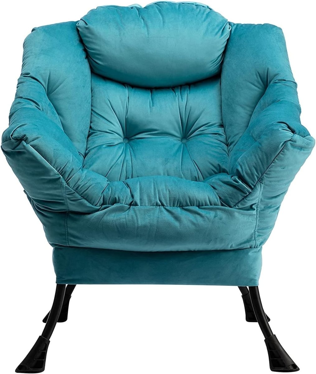 Velvet Comfy Armchair Accent Chair for Bedroom Living Room Relax Seat - Kwikley