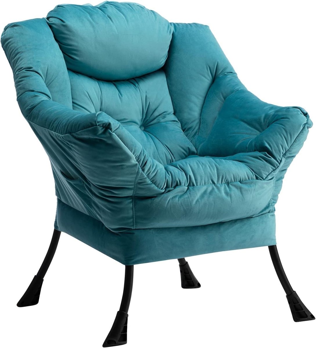 Velvet Comfy Armchair Accent Chair for Bedroom Living Room Relax Seat - Kwikley