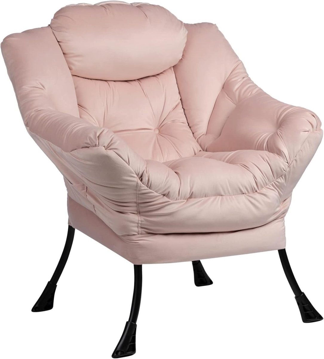 Velvet Comfy Armchair Relax Accent Chair for Bedroom Living Room - Kwikley