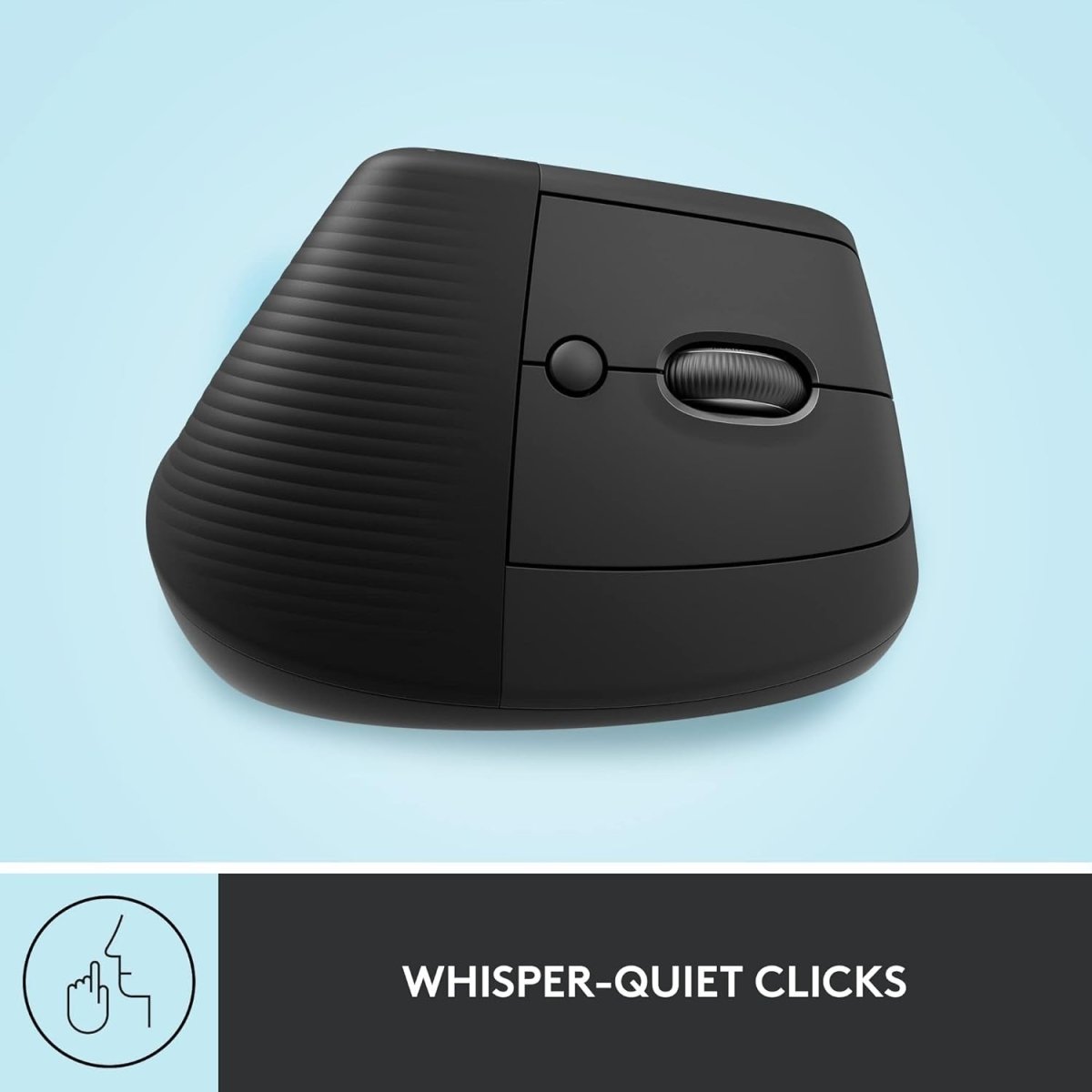Vertical Ergonomic Wireless Mouse Bluetooth Quiet 4 Buttons Graphite - Kwikley