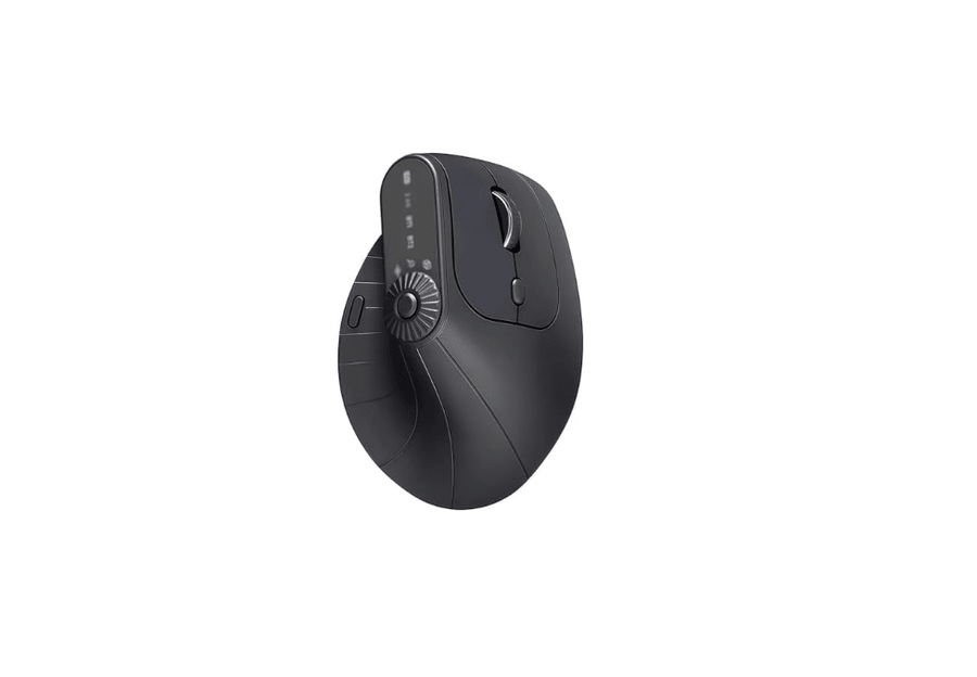 Vertical Ergonomic Wireless Mouse Bluetooth USB 2400 DPI Black - Kwikley
