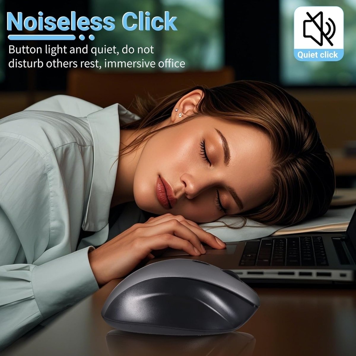 Vertical Ergonomic Wireless Mouse Dual Mode Silent 1600 DPI - Kwikley