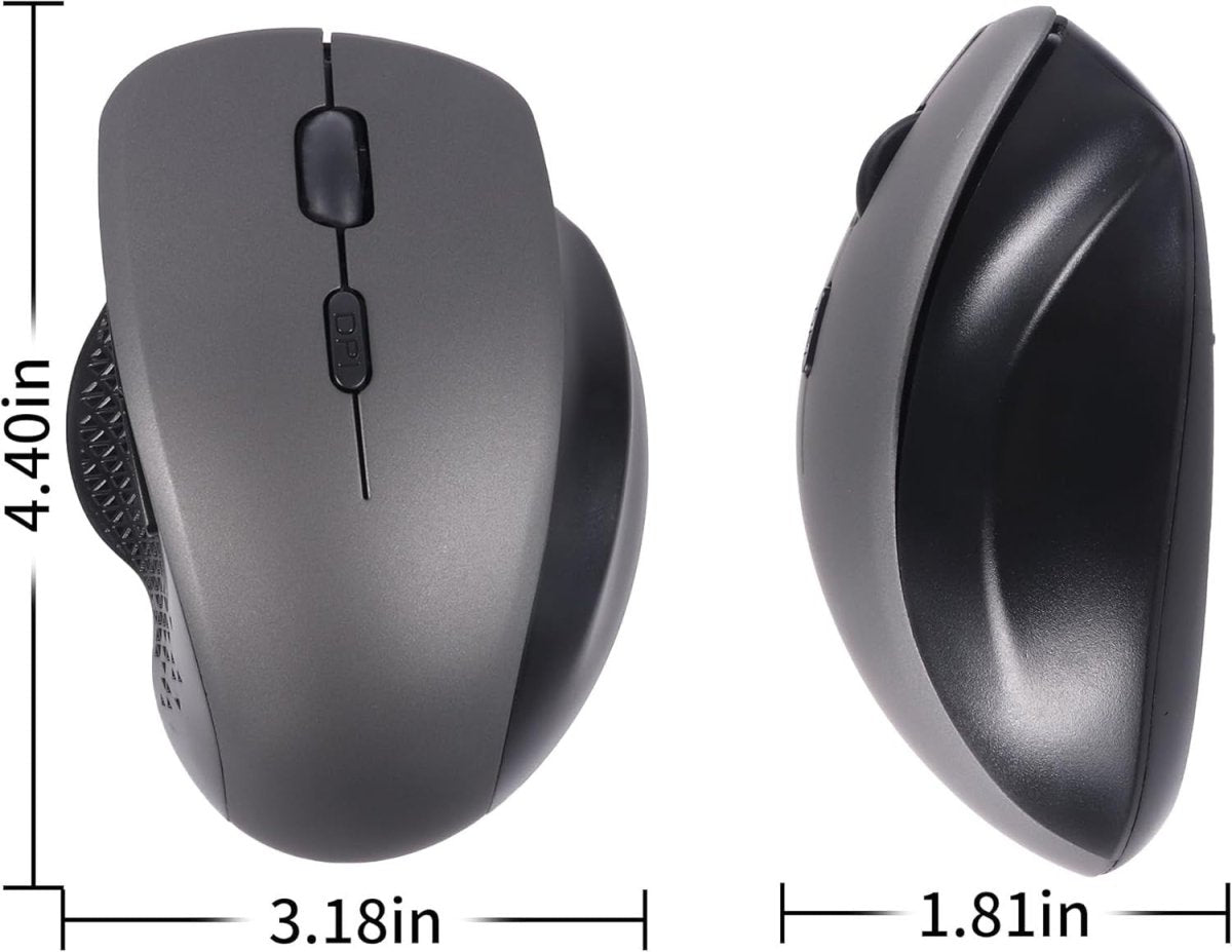 Vertical Ergonomic Wireless Mouse Dual Mode Silent 1600 DPI - Kwikley
