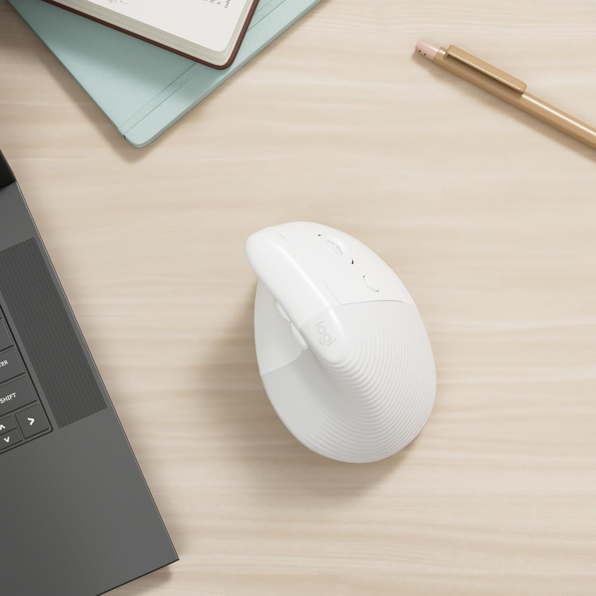 Vertical Ergonomic Wireless Mouse for Mac Bluetooth Silent White - Kwikley