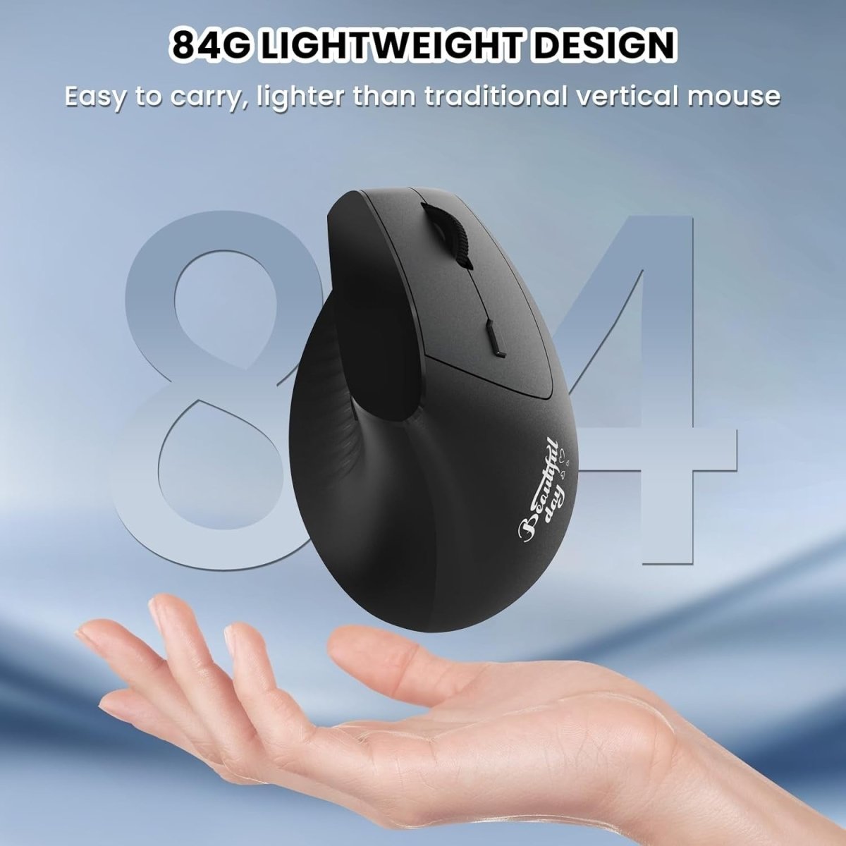 Vertical Ergonomic Wireless Mouse Silent 1600 DPI Rechargeable - Kwikley