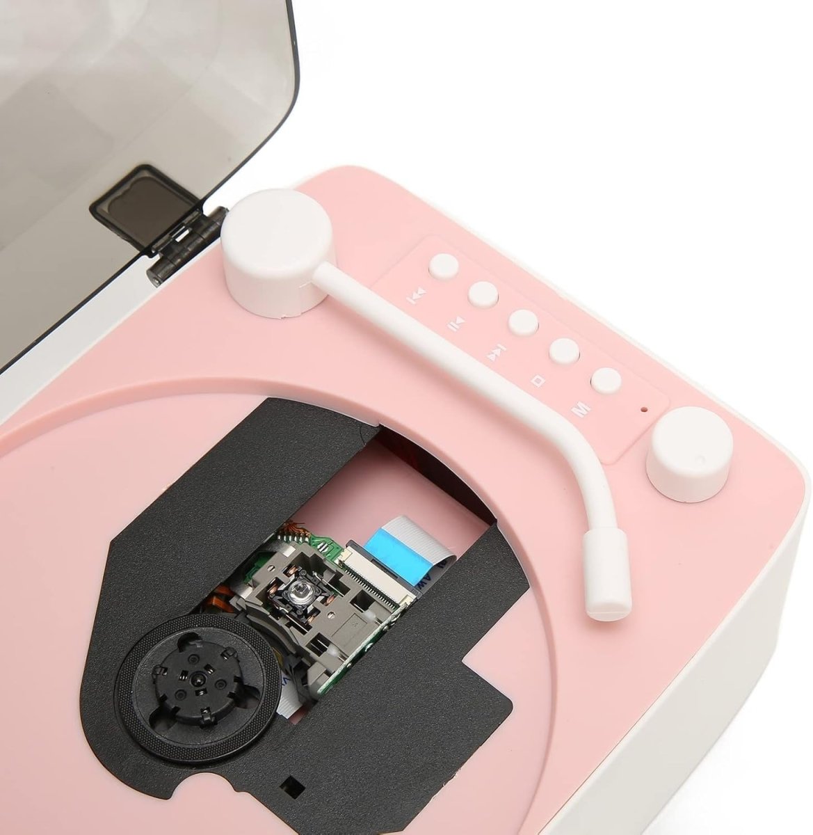 Vintage Retro CD Player HiFi Speakers Portable Bluetooth Style Pink - Kwikley