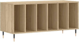Vinyl Record Cabinet Storage Stand Turntable Media Unit Sonoma Oak