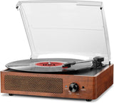 Vinyl Record Player Bluetooth 3 Speed Portable Turntable Orange