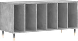 Vinyl Record Storage Cabinet Turntable Stand Organizer Concrete Grey