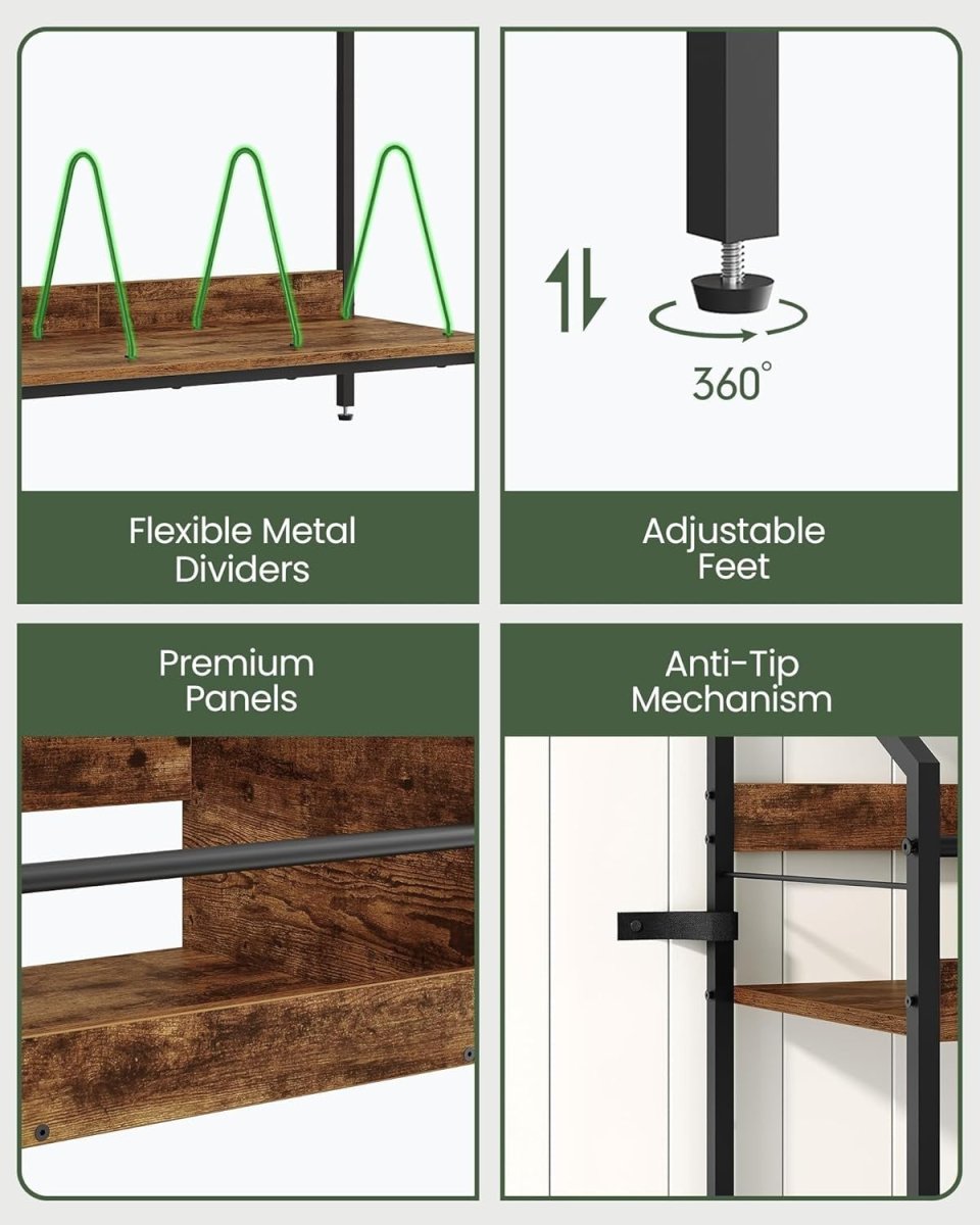 Vinyl Record Storage Rack 250 LP Album Holder 2 Tier Display Shelf - Kwikley