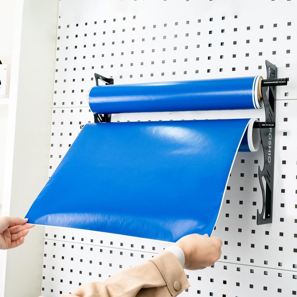 Vinyl Roll Holder Wall Mount Rack Heavy Duty 4 Roll Storage - Kwikley