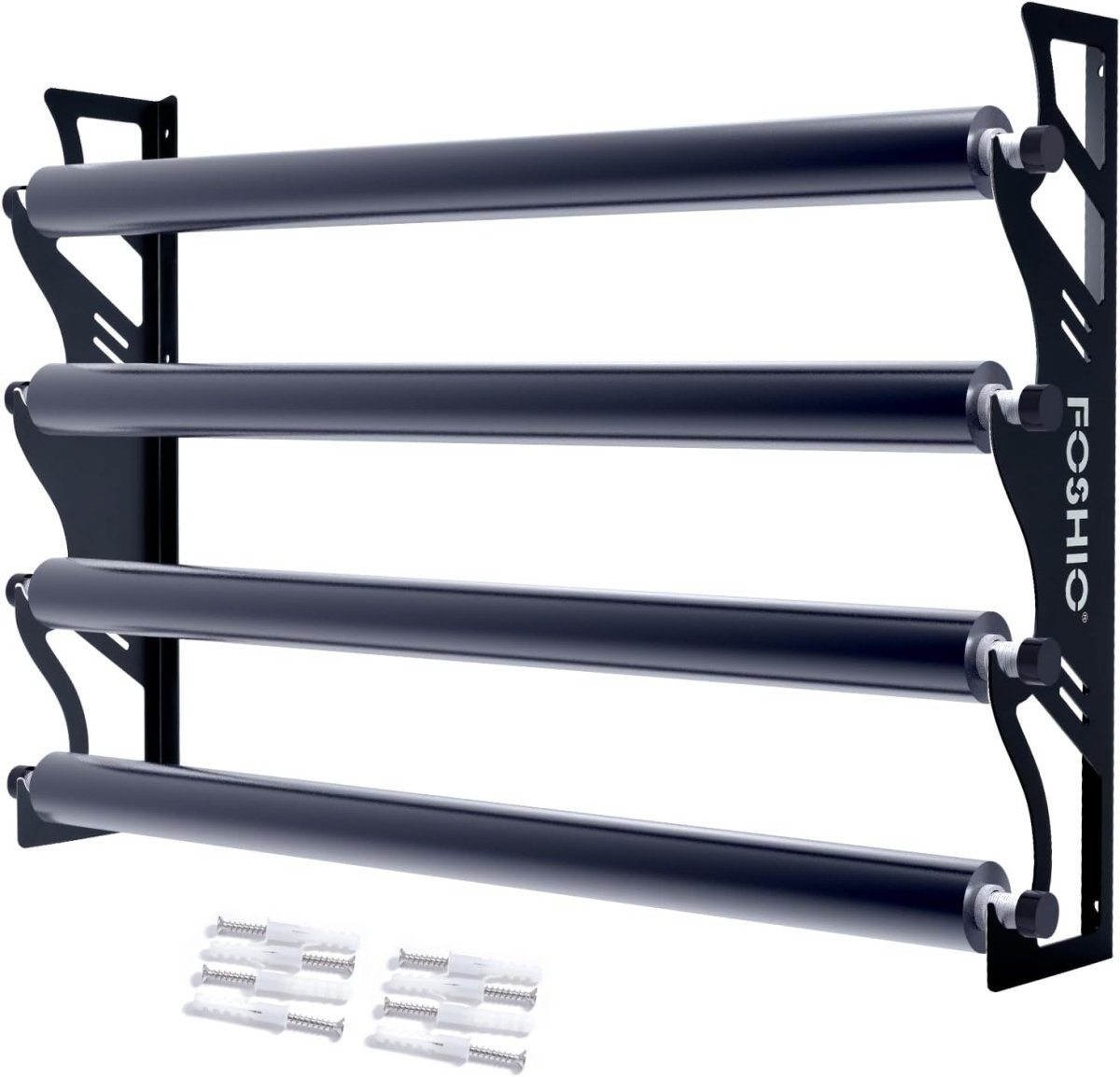 Vinyl Roll Holder Wall Mount Rack Heavy Duty 4 Roll Storage - Kwikley
