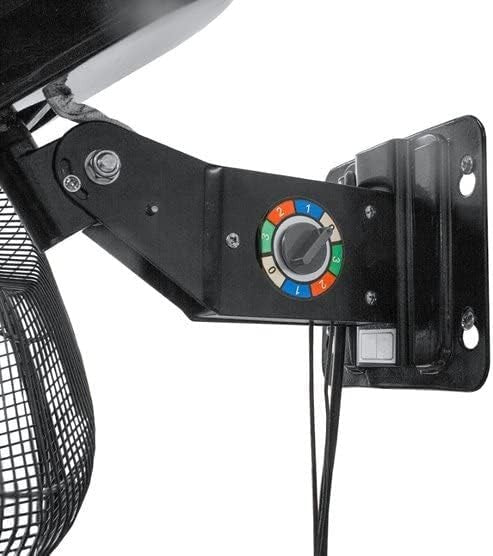 Wall Fan 18 Inch 3 - Speed Heavy Duty Oscillating Air Circulator Pull Cord Cooling - Kwikley