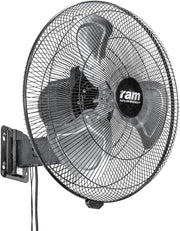 Wall Fan 18 Inch 3 - Speed Heavy Duty Oscillating Air Circulator Pull Cord Cooling - Kwikley