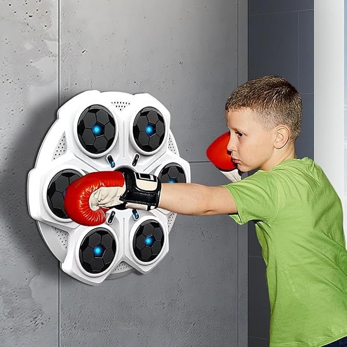 Wall Mounted Boxing Machine Smart Music LED Punch Trainer Bluetooth - Kwikley