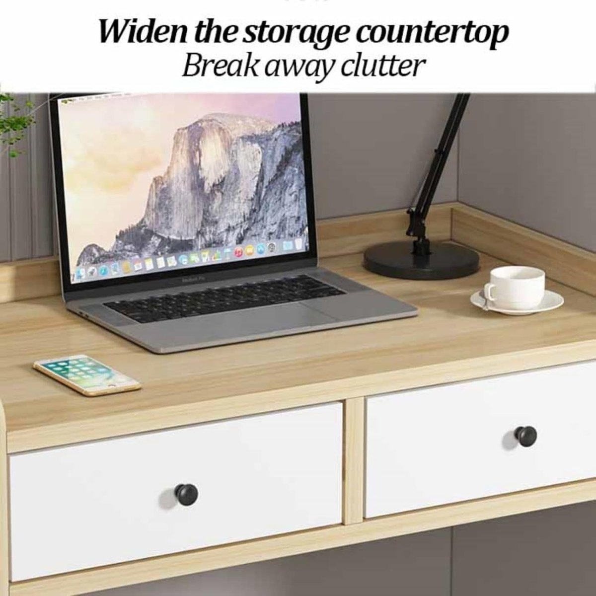 Wall - Mounted Floating Vanity Makeup Desk Small Space Storage Shelf Decor A Colou - Kwikley