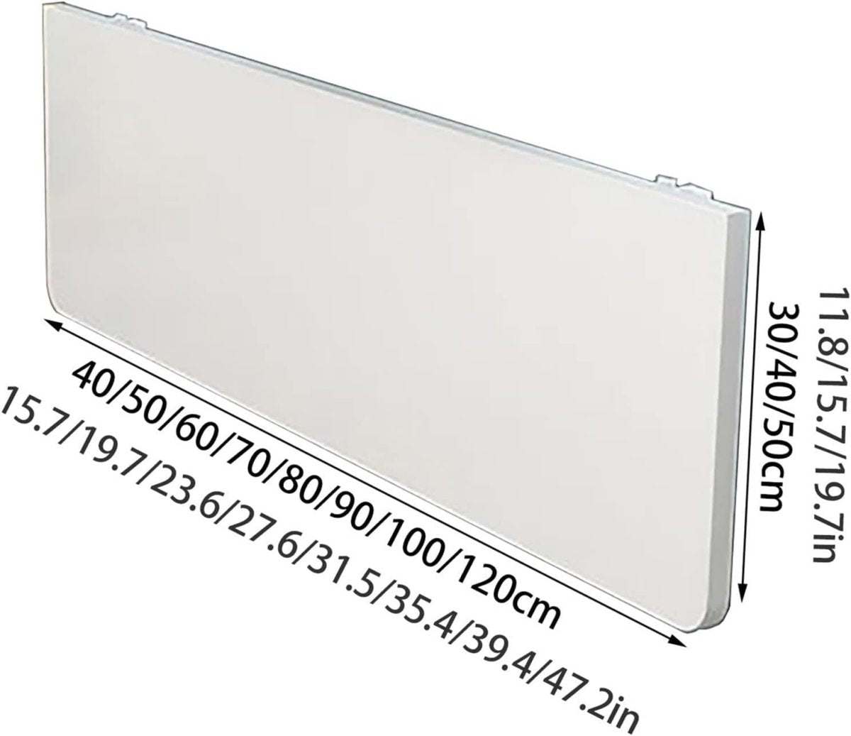 Wall - Mounted Folding Desk 40x30cm Compact Drop - Leaf Table White Space Saver - Kwikley