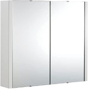 Wall - Mounted Mirror Cabinet 600mm with 2 Hinged Doors & Adjustable Shelves - Kwikley