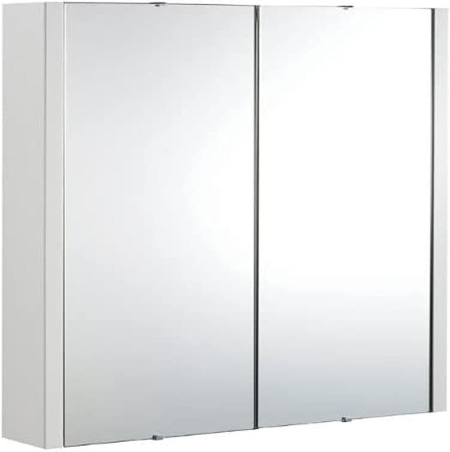 Wall - Mounted Mirror Cabinet 600mm with 2 Hinged Doors & Adjustable Shelves - Kwikley