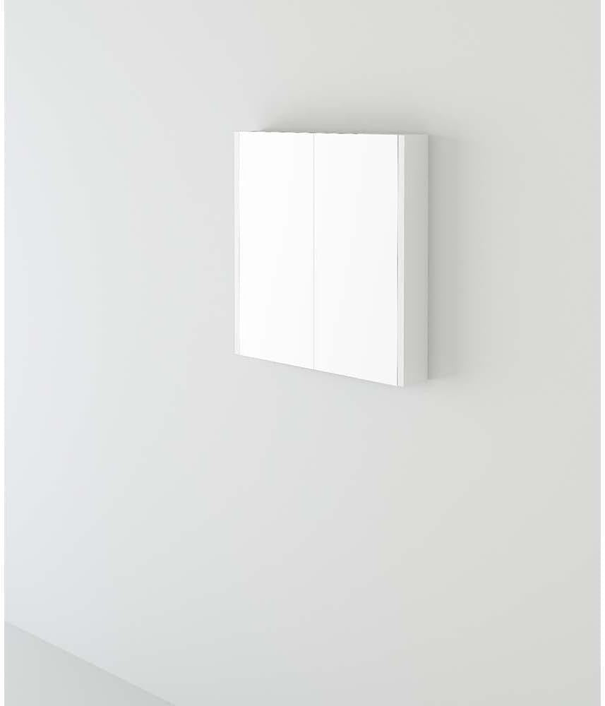 Wall - Mounted Mirror Cabinet 600mm with 2 Hinged Doors & Adjustable Shelves - Kwikley