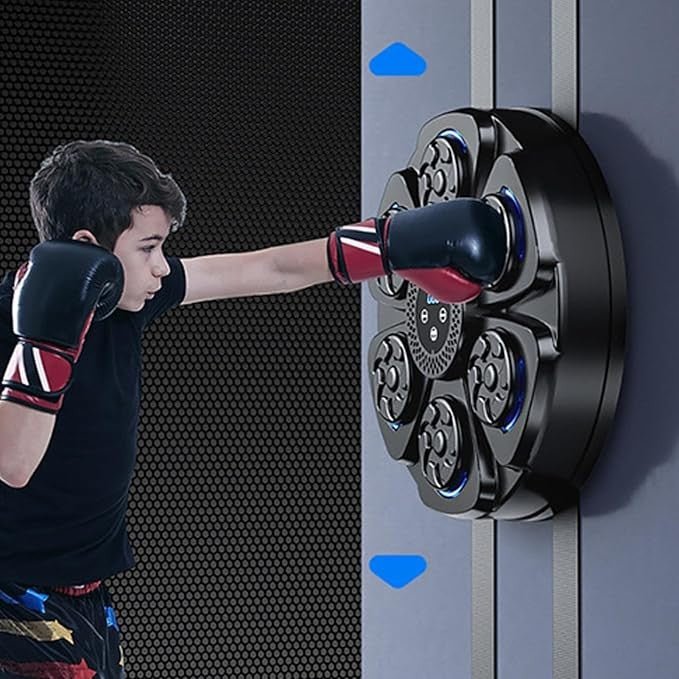 Wall Mounted Music Boxing Machine Smart LED Punch Trainer Bluetooth - Kwikley