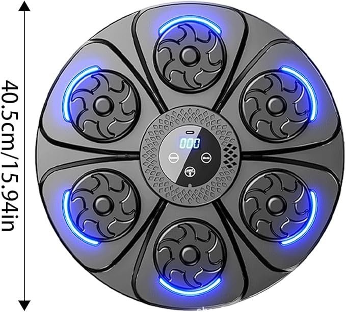 Wall Mounted Music Boxing Machine Smart LED Punch Trainer Bluetooth - Kwikley