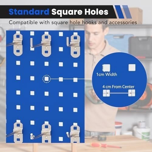 Wall - Mounted Pegboard 120x60cm with 28 Accessories Tool Organizer Kit - Kwikley