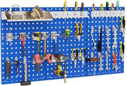 Wall - Mounted Pegboard 120x60cm with 28 Accessories Tool Organizer Kit - Kwikley