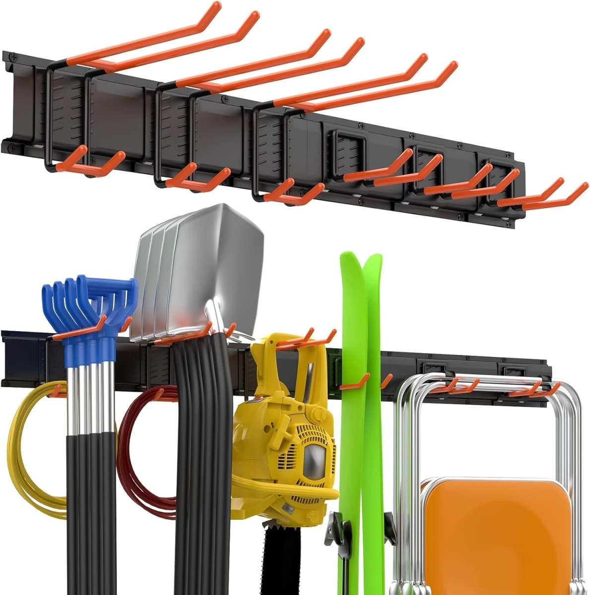 Wall Mounted Tool Organizer Rack 48 Inch Heavy Duty Hooks - Kwikley